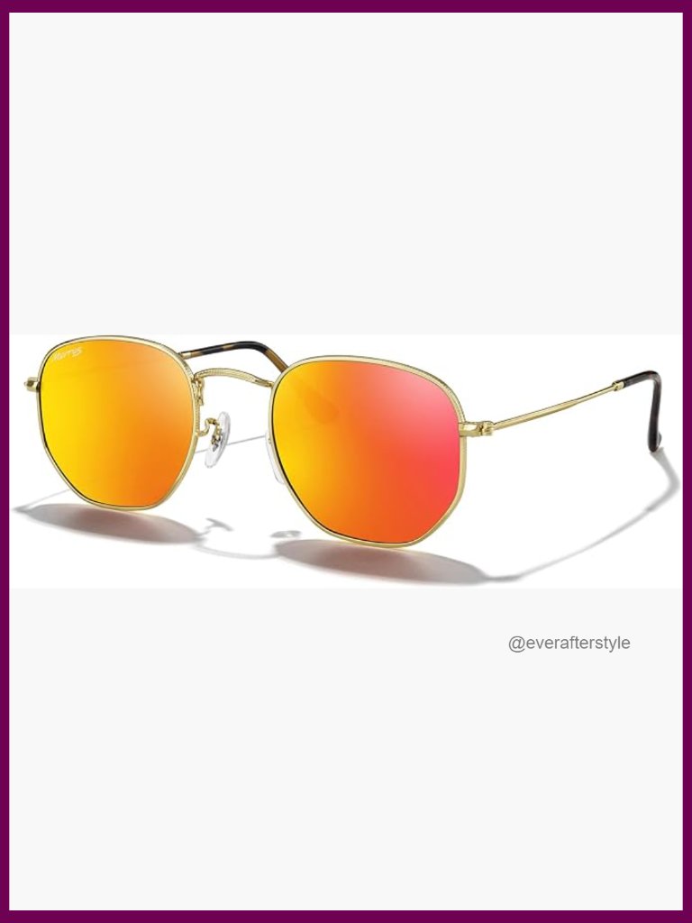 Classic Polarized Sunglasses Durable Metal Frame Polygon Square Vintage